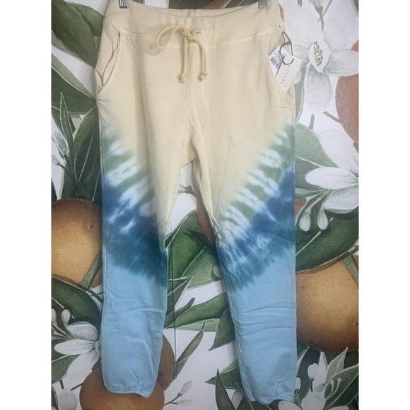 DAYDREAMER Womens S Small Beach View Tie Dye Joggers Sweatpants Drawstring New - Picture 2 of 7
